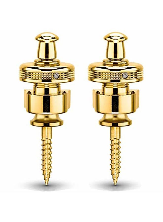 Schaller S Locks Guitar Strap Locks and Buttons (Pair) Gold - Image 4