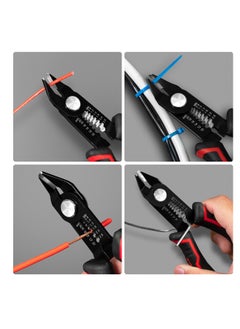 Generic Wire Cutters, 6-Inch Flush cutter with Supplementary Stripping, Cutting Pliers, Handy and Slim Diagonal Cutters, Side Cutting Pliers, Sharp Snip, Safety Lock  - Image 3