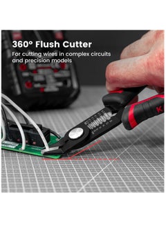 Generic Wire Cutters, 6-Inch Flush cutter with Supplementary Stripping, Cutting Pliers, Handy and Slim Diagonal Cutters, Side Cutting Pliers, Sharp Snip, Safety Lock  - Image 2