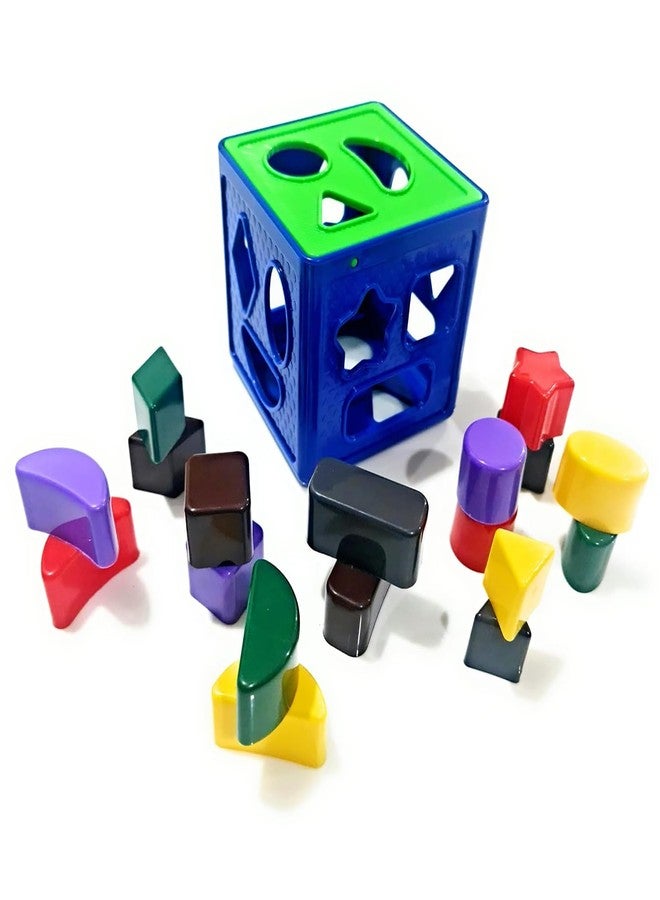 RAINBOW RIDERS Shape Sorting Cube with 18 Shape and Different Color Kids Activity Toys Learning and Educational Toys for Boys Girls Age 2 Years Toy with Plastic Multicolour Bis Approved 19 Pcs - Image 2
