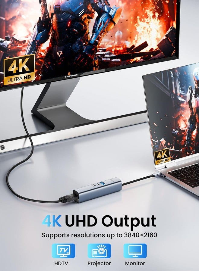 VIOY USB C Hub 7-in-1, Multiport Adapter with 4K HDMI, 100W PD Charging, SD/TF Card Reader, 1 USB-A 3 .0 and 2 USB-C 2.0 Data Transfer Ports for MacBook Pro/Air, iPad Pro, Laptop, XPS - Image 5