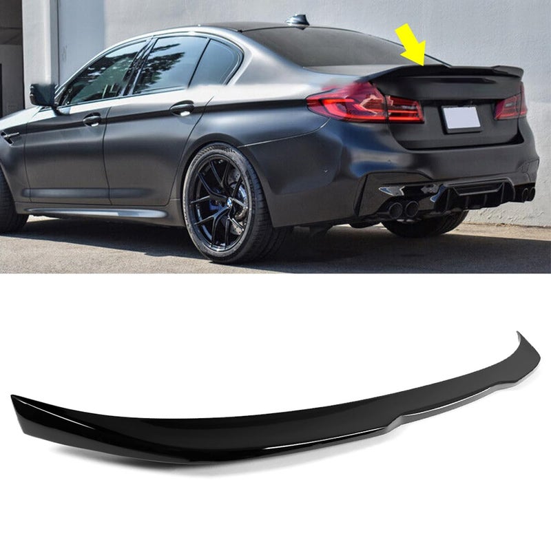Rear Spoiler Gloss Black Compatible with 20172023 BMW 5Series G30 G38 530i 540i F90 M5 Rear Trunk Wing Accessories