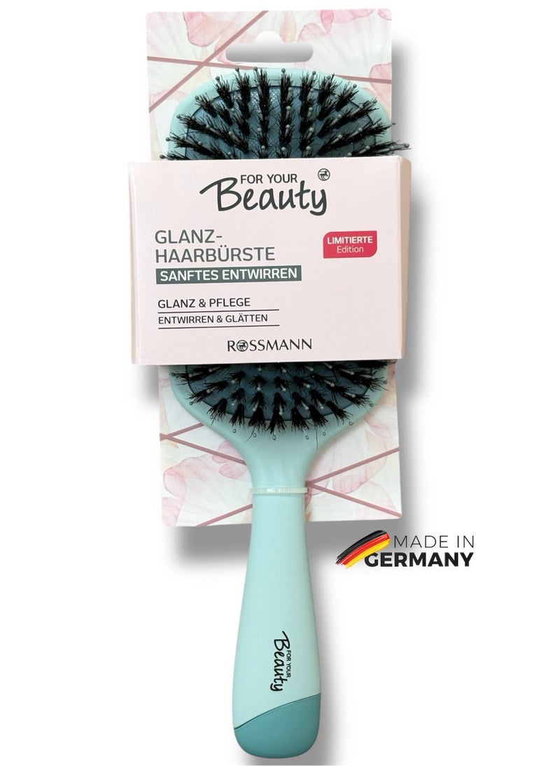 ROSSMANN German Brand -For Your Beauty Paddle Hair brush - Gentle Detangling and Smoothing made in Germany  - Image 1