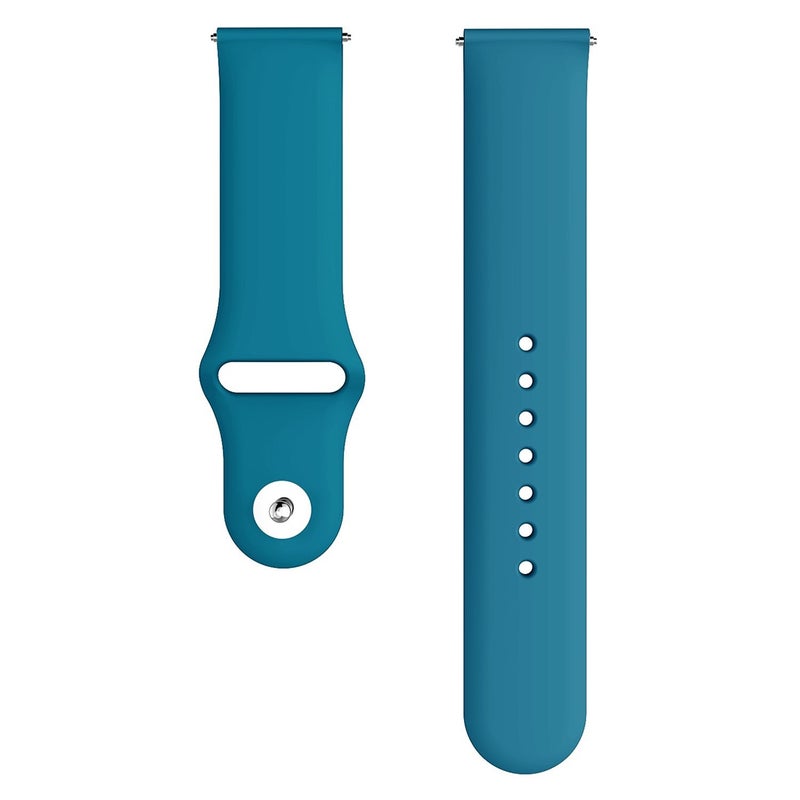 erorex For Samsung Galaxy Watch Active2 Bluetooth Version 40Mm Smart Watch Solid Color Silicone Watch Band, Size:S (Cyan) - Image 2