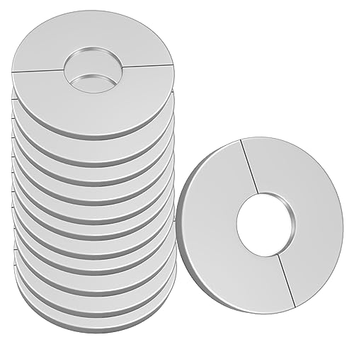 DVECUE Wall Split Flange Stainless Steel split Escutcheon Plate Self-Adhesive Plumbing Cover Plates Round for 22mm Diameter Pipe - Image 1