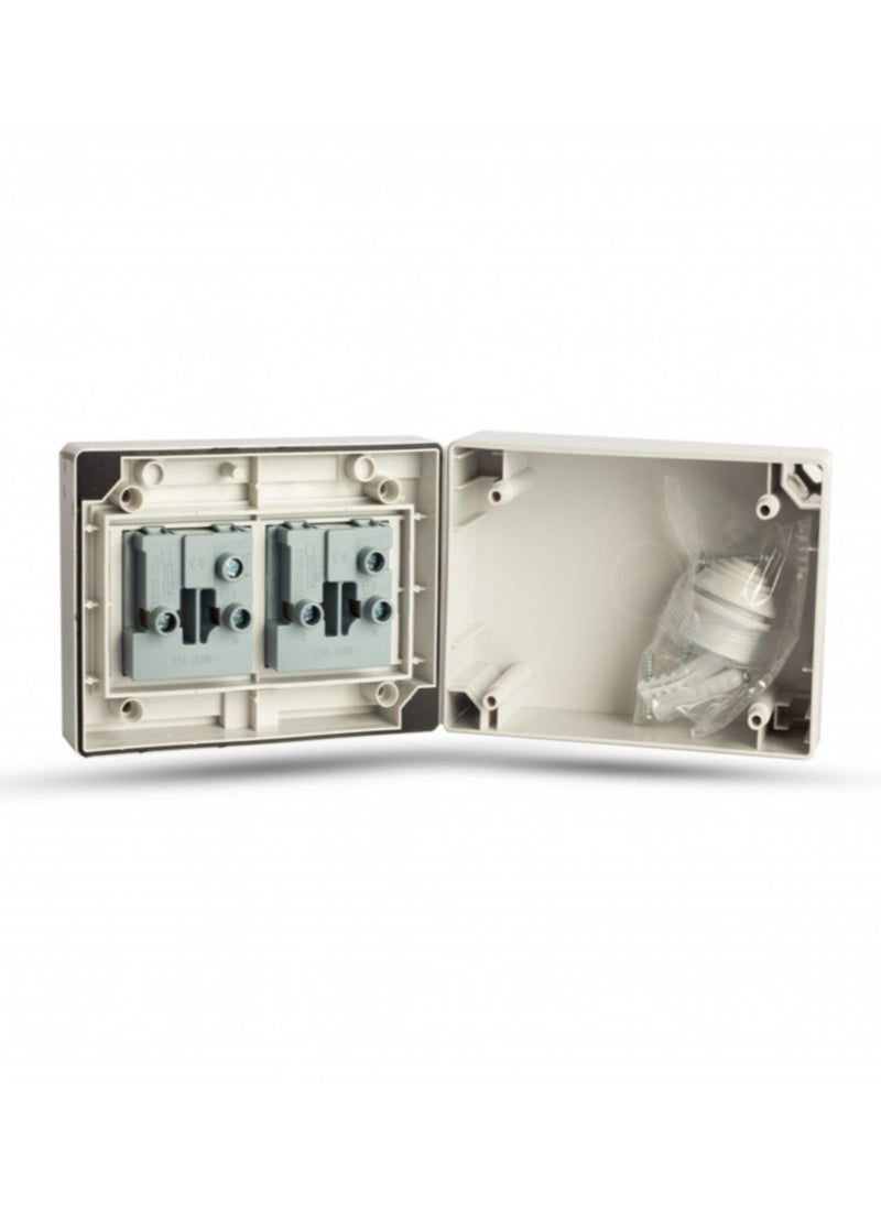 TVON Double sockets outdoor weather conditions and waterproof  - Image 3