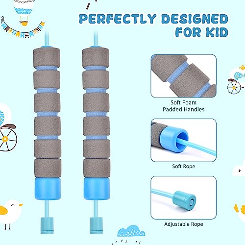flintronic Jump Rope, 2 PCs Children's Skipping Rope, Adjustable Jump Rope with Skin-Friendly Foam Handles, 260 cm Skipping Rope for Children, Fitness, Training, Game - Image 3