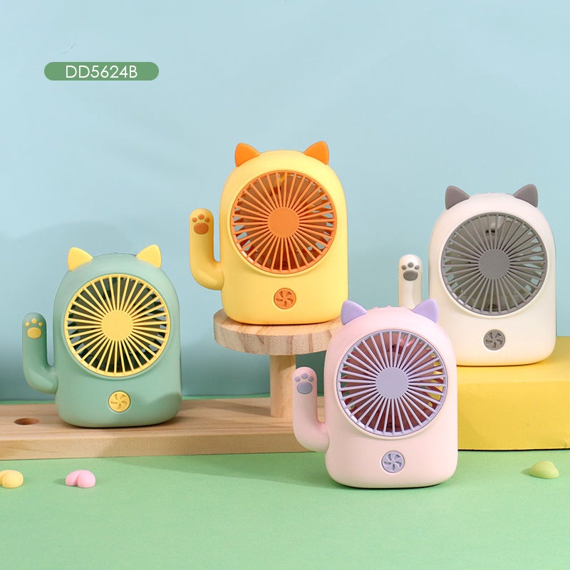 New Cartoon Desktop Small Fan Summer Portable Outdoor Mini Handheld Fan Small Electric Fan - Image 1