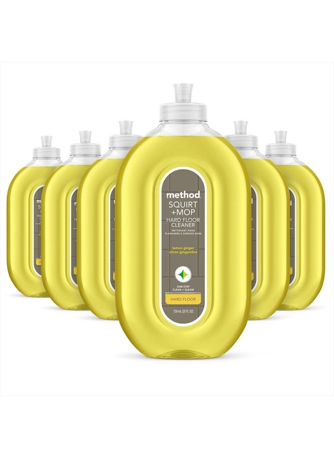 Method - Hardwood Floor Cleaner Squirt + Mop Bottle, Lemon Ginger, For Sealed Hardwood and Laminate Floors, 25 Fl Oz (Pack of 6) - Image 1