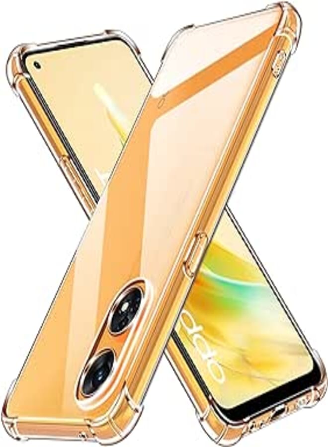 iVoler Cover for Oppo Reno8 T 4G / Oppo Reno 8T 4G, Transparent Shock Absorption Case with Soft TPU Bumper, Thin Soft Silicone TPU Protective Case