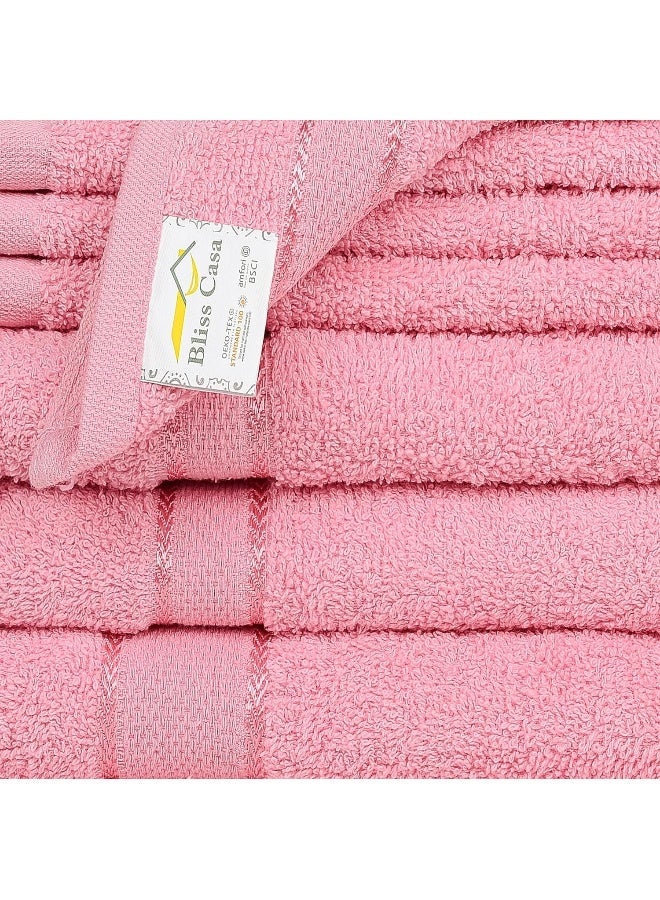 Bliss Casa 8 Pieces Towel Set - 2 Bath Towels 2 Hand Towels and 4 Washcloths Ring Spun Cotton Highly Absorbent Towels for Bathroom Shower Towel - Image 2