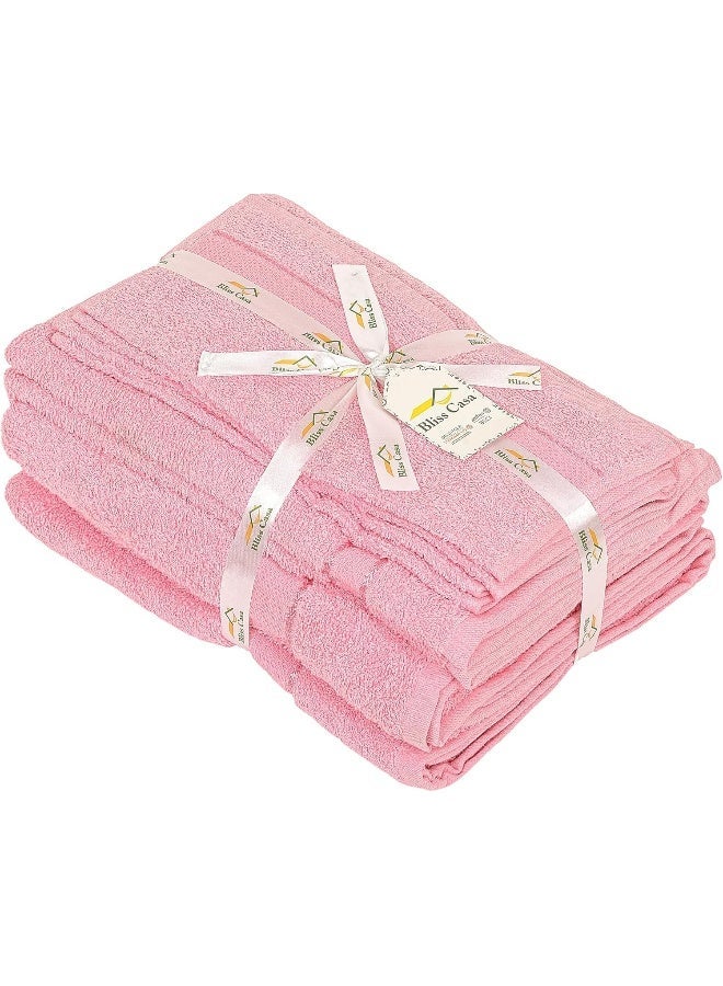 Bliss Casa 8 Pieces Towel Set - 2 Bath Towels 2 Hand Towels and 4 Washcloths Ring Spun Cotton Highly Absorbent Towels for Bathroom Shower Towel - Image 4
