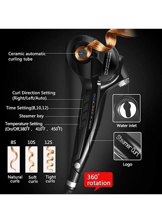 Generic - Automatic Hair Curler Electric Steam Hair Curler Ceramic Curling Iron Salon Professional Rotating Styling Steamer Curl Tools - Image 1