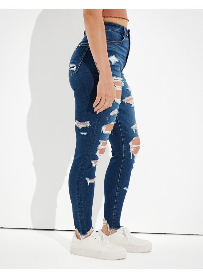 American Eagle AE حلم ممزق متعرج أعلى الخصر Jegging  - Image 5