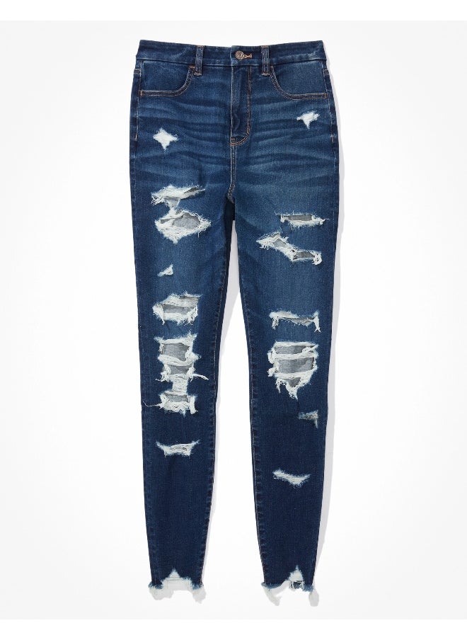 American Eagle AE حلم ممزق متعرج أعلى الخصر Jegging  - Image 4