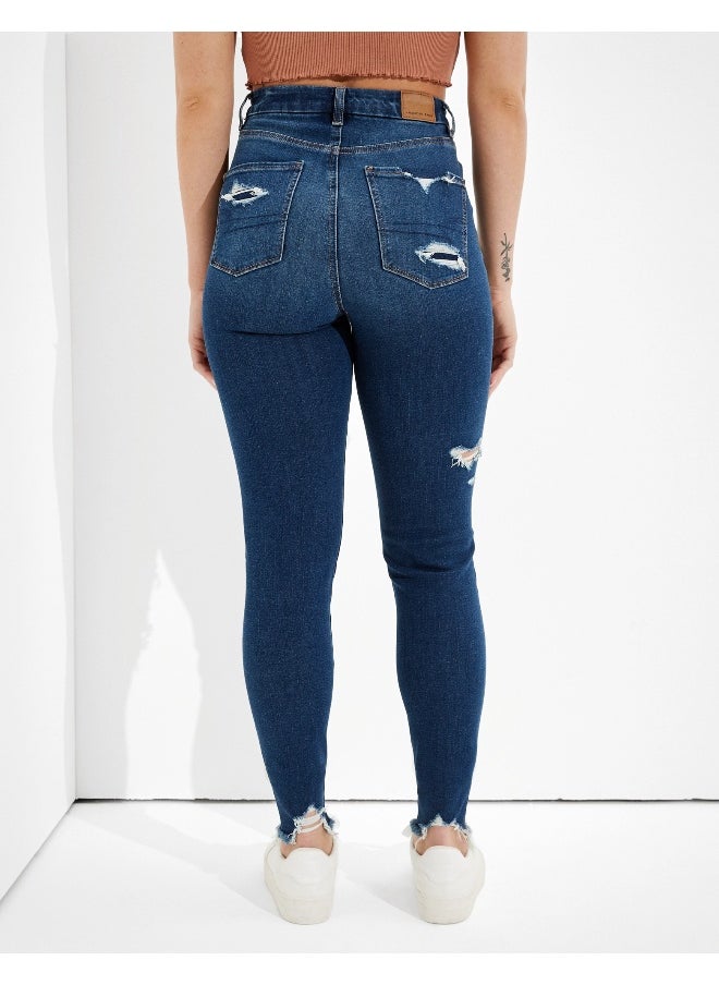 American Eagle AE حلم ممزق متعرج أعلى الخصر Jegging  - Image 3