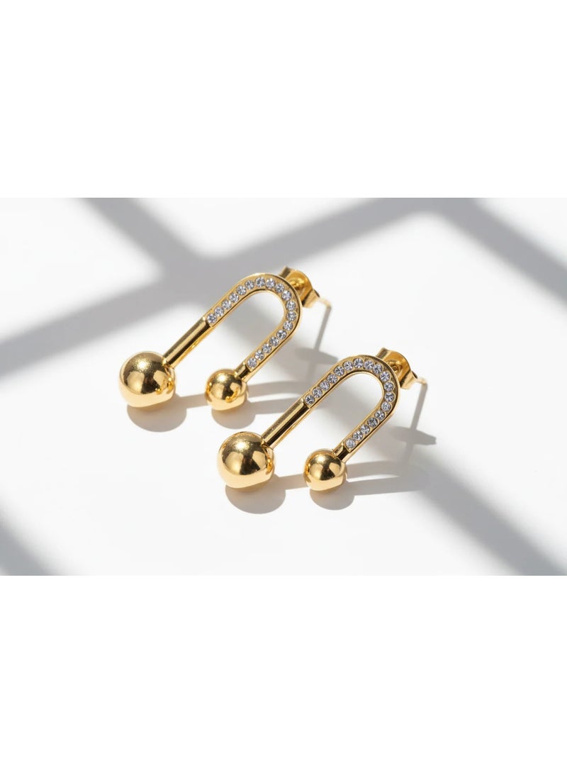 Bariq The Orbit Drop Earrings Tarnish Free - Image 2