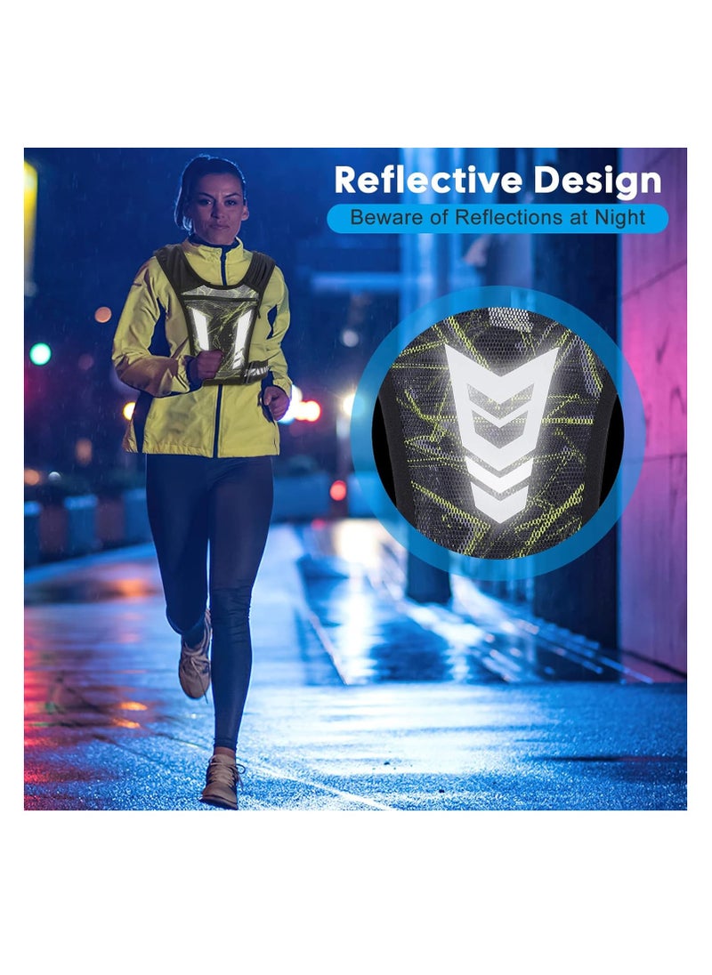 SYOSI - Running Vest Phone Holder, Chest Phone Holder with 4 Pockets Lightweight Breathable Training Reflective, Running Vest Sport Jogging Vest, Adjustable Waistband for Running, Gym, Biking, Men & Women - Image 1