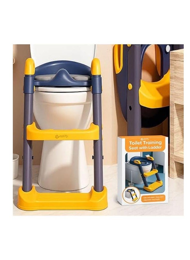 Eoptify 2-in-1 Foldable Potty Training Seat with Ladder – Adjustable Toddler Toilet Trainer with Step Stool, Anti-Slip, for Boys & Girls (Ages 1-12) - Image 2