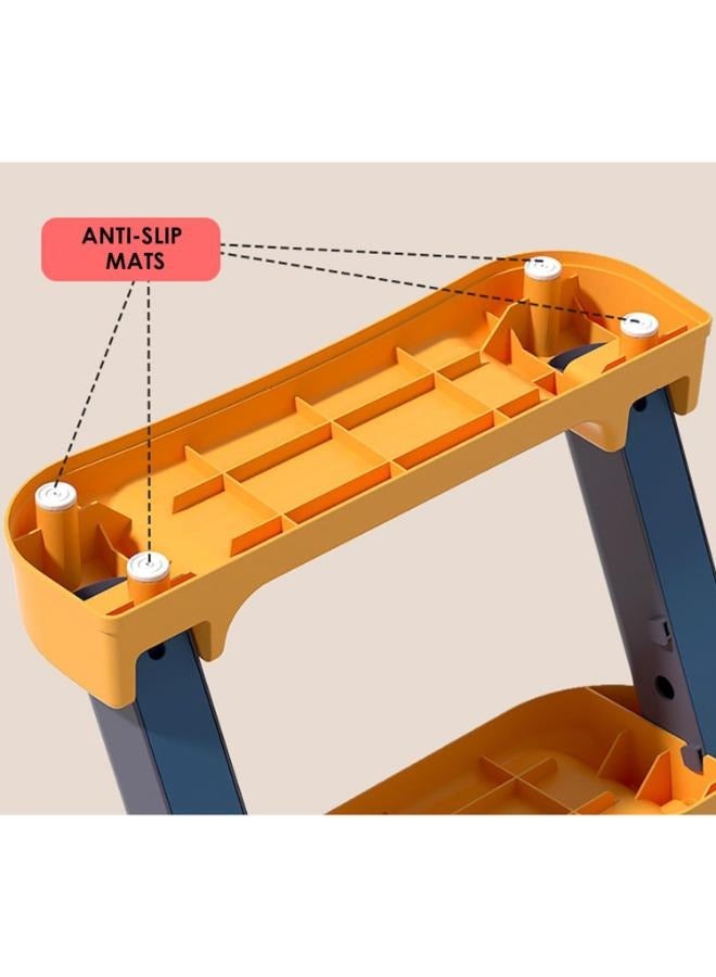 Eoptify 2-in-1 Foldable Potty Training Seat with Ladder – Adjustable Toddler Toilet Trainer with Step Stool, Anti-Slip, for Boys & Girls (Ages 1-12) - Image 5