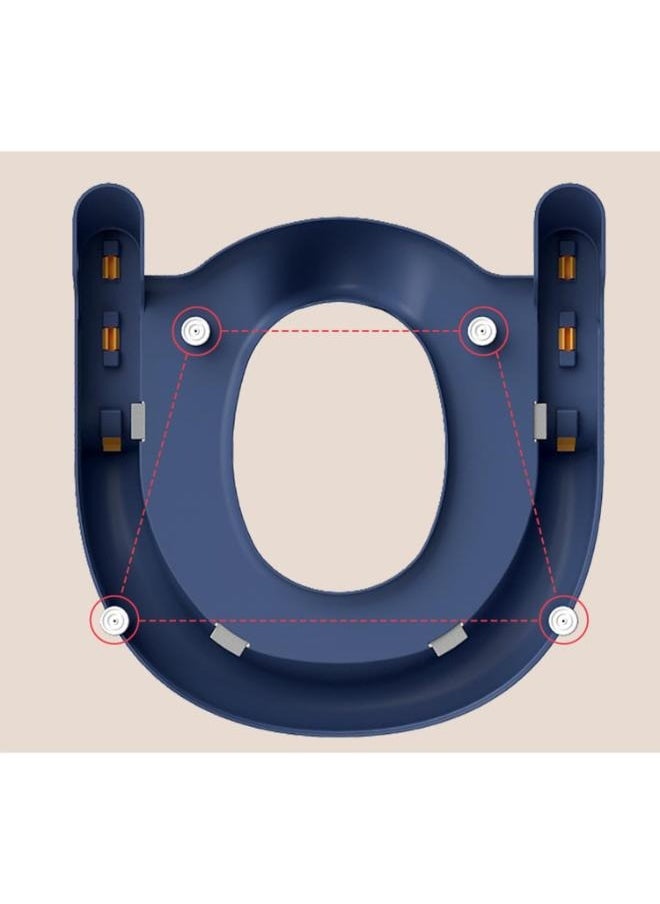 Eoptify Baby Potty Toilet Training Seat with Ladder for Toddler Toilet Seat, Foldable Toilet Training Seat chair with Handle Cushion, Adjustable Potty Chair for Kids  - Image 5