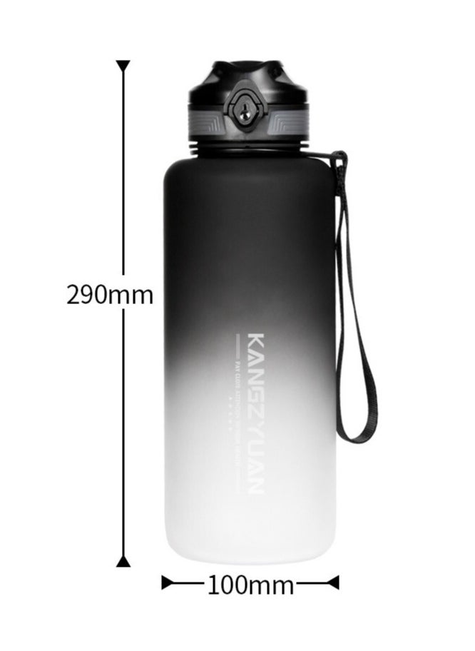 KANGZYUAN Sports Water Bottle 1500ML High Capacity Protein Shaker Outdoor Travel Portable Leakproof Drinkware Plastic Drink Bottle BPA Free 1.5L Black and White  - Image 4