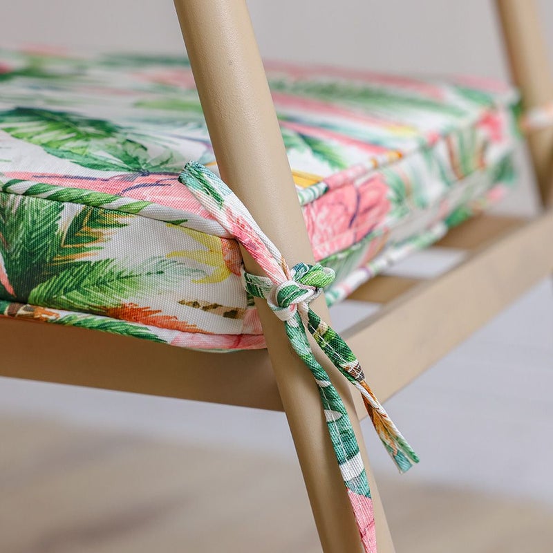 DANUBE HOME Square Seat Cushion With Zipper 58X58X5Cm - Tropical Murmur, Multicolour, Tropical Square Seat Cushion, 100% Polyester Fabric, For Patio Chairs - Image 5