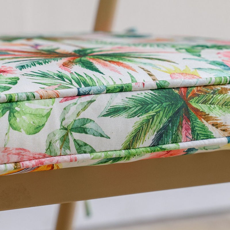 DANUBE HOME Square Seat Cushion With Zipper 58X58X5Cm - Tropical Murmur, Multicolour, Tropical Square Seat Cushion, 100% Polyester Fabric, For Patio Chairs - Image 3