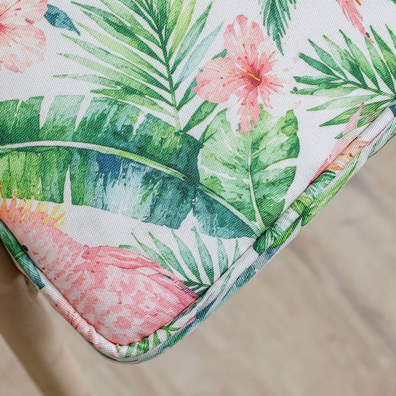 DANUBE HOME Square Seat Cushion With Zipper 58X58X5Cm - Tropical Murmur, Multicolour, Tropical Square Seat Cushion, 100% Polyester Fabric, For Patio Chairs - Image 4