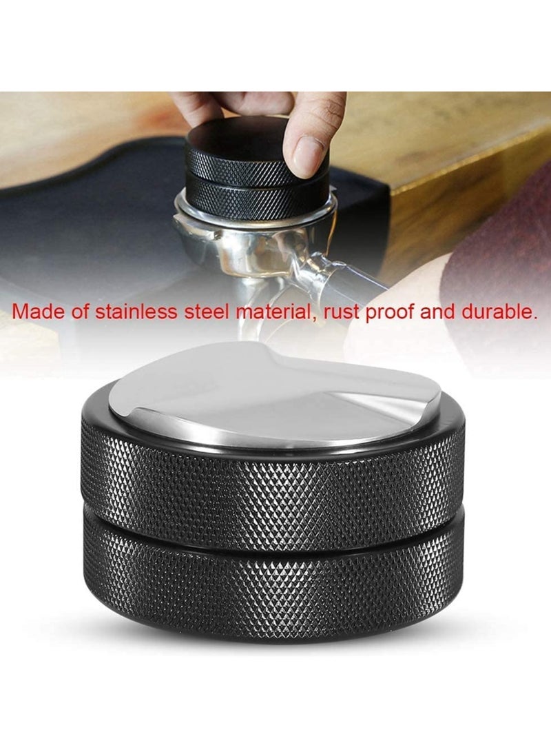 Adjustable Stainless Steel Coffee Tamper & Leveler - Durable Double-Headed Tool for Perfect Coffee Grounds (51mm Diameter, Black) - Image 3