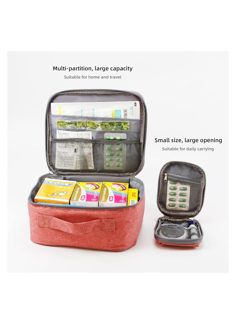 SYOSI - First Aid Bag First Aid Kit Bag Empty Travel Medicine Bag Medical Supplies Organizer Bag for Home Outdoor Travel Camping Hiking Mini Empty Medical Storage Bag Portable Pouch - Image 1