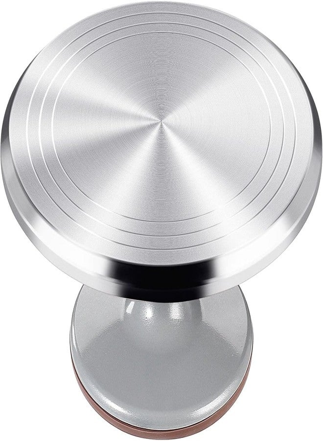 BAKING SET طقم خبز يتضمن طاولة دوارة للكيك 360 درجة مقاس 12 بوصة، طاولة دوارة لتزيين الكيك بشكل احترافي، مصنوعة من سبائك الألومنيوم والفولاذ. - Image 1