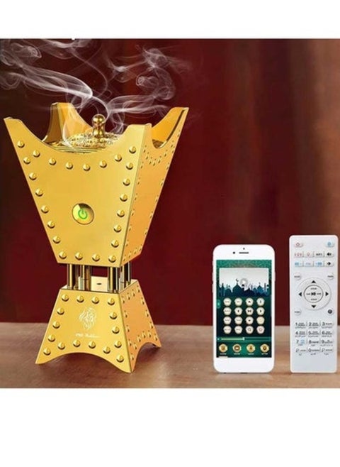 Arabic Electric Incense Burner with Full Quran Bluetooth Speaker Remote and App Control for Ramadan, Eid, and all occasions.