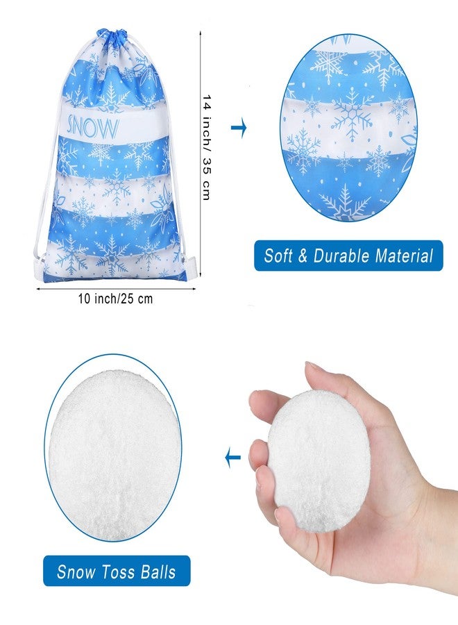 Elcoho 22 Pieces Snow Toss Games Banner Snow Toy Ball Set Winter Toss Cornhole Games Banner with Snow Toss Balls and Drawstring Bag for Xmas Indoor Outdoor Throwing Games Party Supplies - Image 4