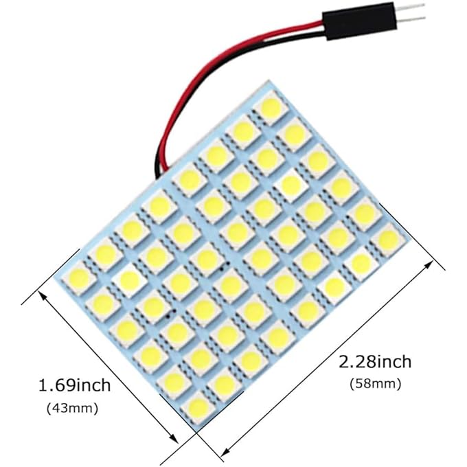 كاريسوريس 6 قطع من مصابيح ليد منخفضة الطاقة للسيارات T10 5050 48SMD لمصابيح القراءة ومصابيح السقف ومصابيح صندوق السيارة ومصابيح الغرفة وما إلى ذلك لمبة إضاءة بيضاء 30 - Image 4