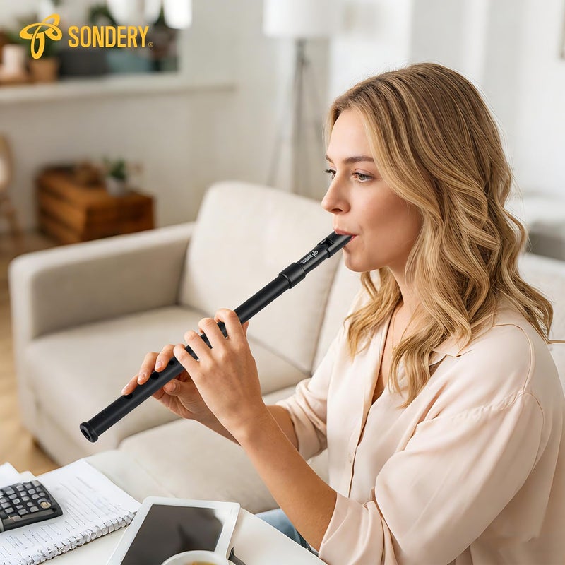 Sondery مجموعة صفارات القصدير الأيرلندية Sondery بمفتاح C ومفتاح D مصنوعة من ABS عالي الجودة بصوت خشبي طبيعي، صفارة بيني. - Image 3
