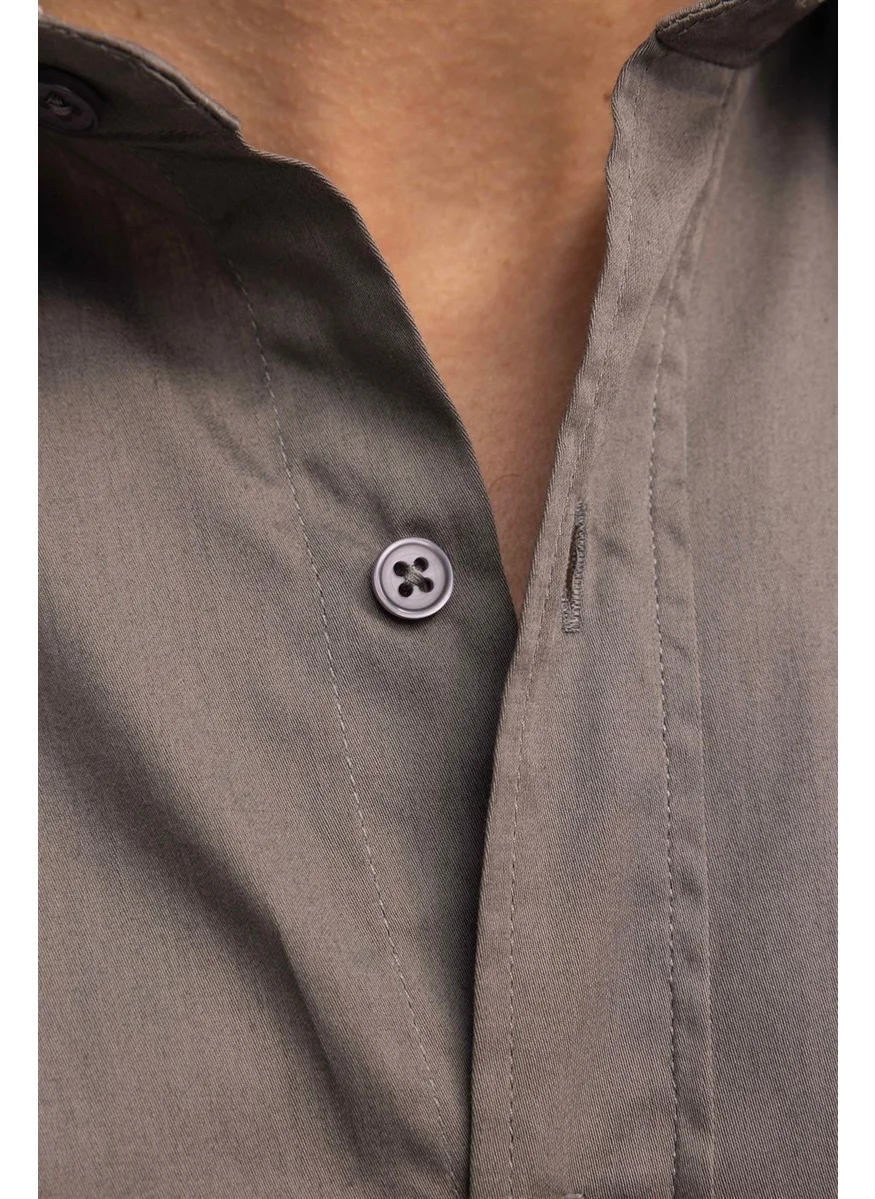 تودورس Classic Fit Relaxed Cut Plain Men's Shirt