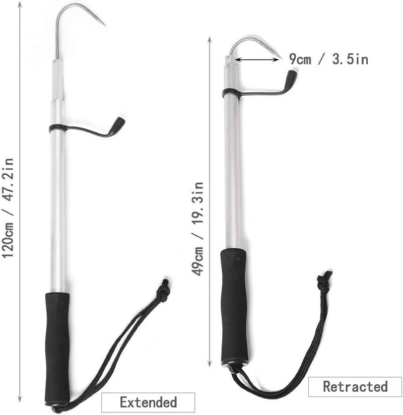 MAKINGTEC Telescopic Retractable Fish Gaff with Soft EVA Handle - Image 2