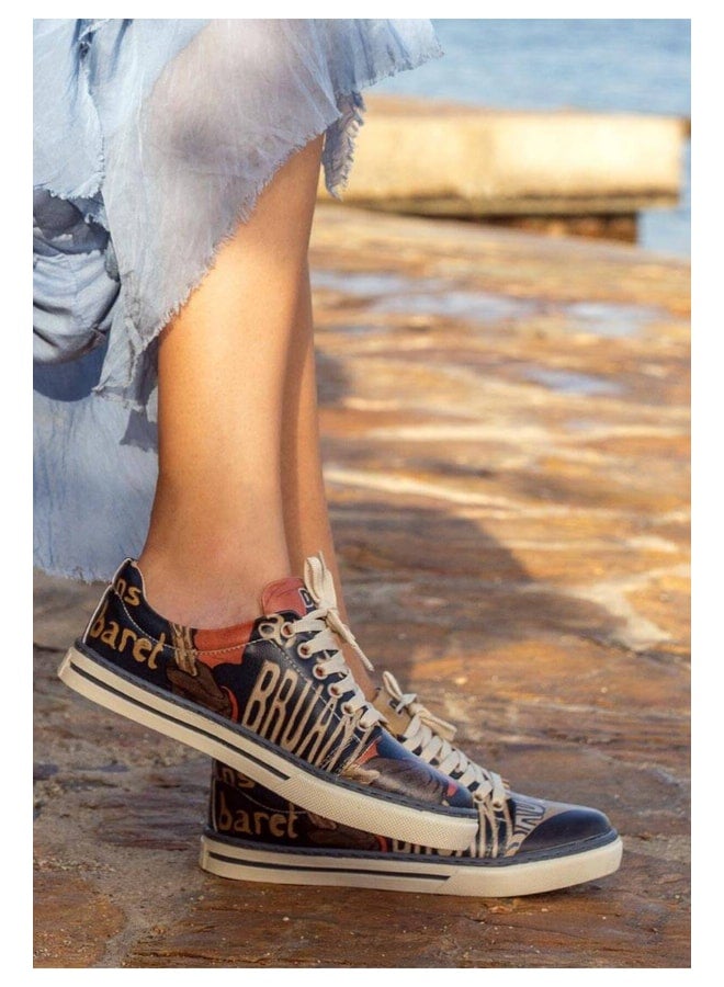 Dogo Women's Vegan Leather Black Sneakers - Ambassadeurs Design. - Image 1