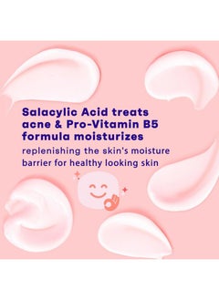 Clean & Clear Essentials Dual Action Oil-Free Facial Moisturizer, Salicylic Acid Acne Treatment with Pro-Vitamin B5 Moisturizes While Treating Acne & Helping to Prevent Pimples, 4 fl. oz, 3 Pack  - Image 3