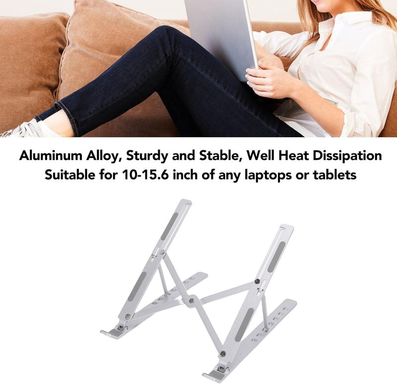 Foldable Laptop Stand, Aluminum Portable Computer Holder Riser with Heat Dissipation for MacBook Air Pro Tablets Up to 15.6 Inches - Image 4