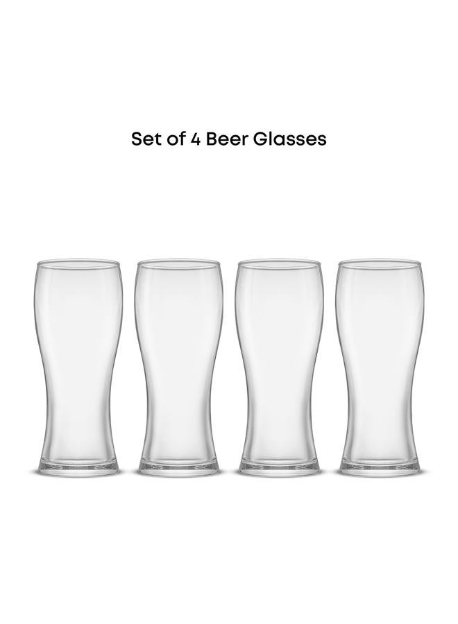 JoyJolt Callen 15.5oz Beer Glasses Set of 4 - Craft, Pilsner, IPA Pint Glass - Solid Glassware Cup - Classic Gifts, Mugs for Men - Image 4