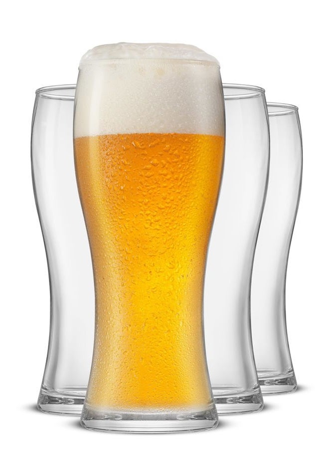 JoyJolt Callen 15.5oz Beer Glasses Set of 4 - Craft, Pilsner, IPA Pint Glass - Solid Glassware Cup - Classic Gifts, Mugs for Men - Image 1