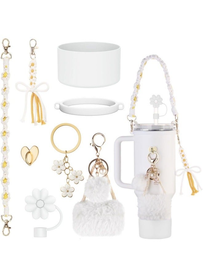 Generic Stanley cup accessories Water cup braided portable rope vacuum flask chain love hook hair ball key pendant - Image 1