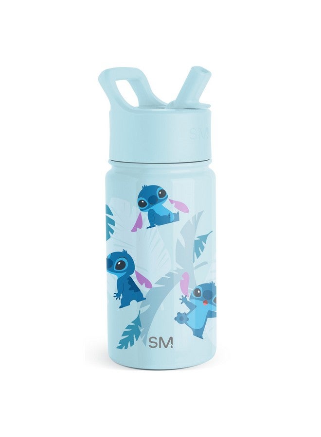 Simple Modern Kids Summit Water Bottle with Straw Lid | Disney Stitch 14oz Stainless Steel Cup Insulated Tumbler for Girls, Boys, School | Tropical Stitch - Image 1