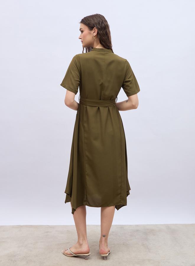 Styli Belted Midi Dress  - Image 5