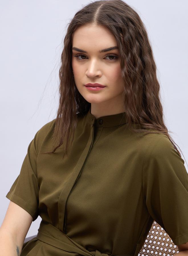Styli Belted Midi Dress  - Image 4