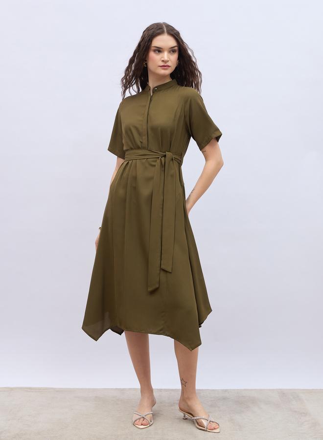 Styli Belted Midi Dress  - Image 2