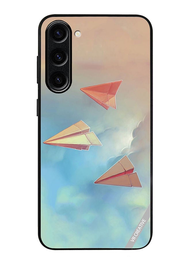 VR CREATIVE Protective Case Cover For Samsung Galaxy S23 Paper Plane Design Design Multicolour - Image 1