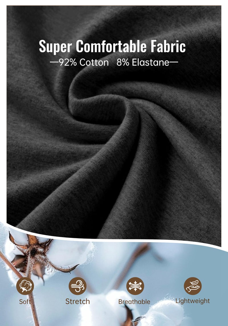 Soothfeel Men's Cotton Sweatpants with Zipper Pockets Open Bottom Yoga Pants Straight Leg Casual Athletic Lounge Sweat Pants, Charcoal L - Image 3